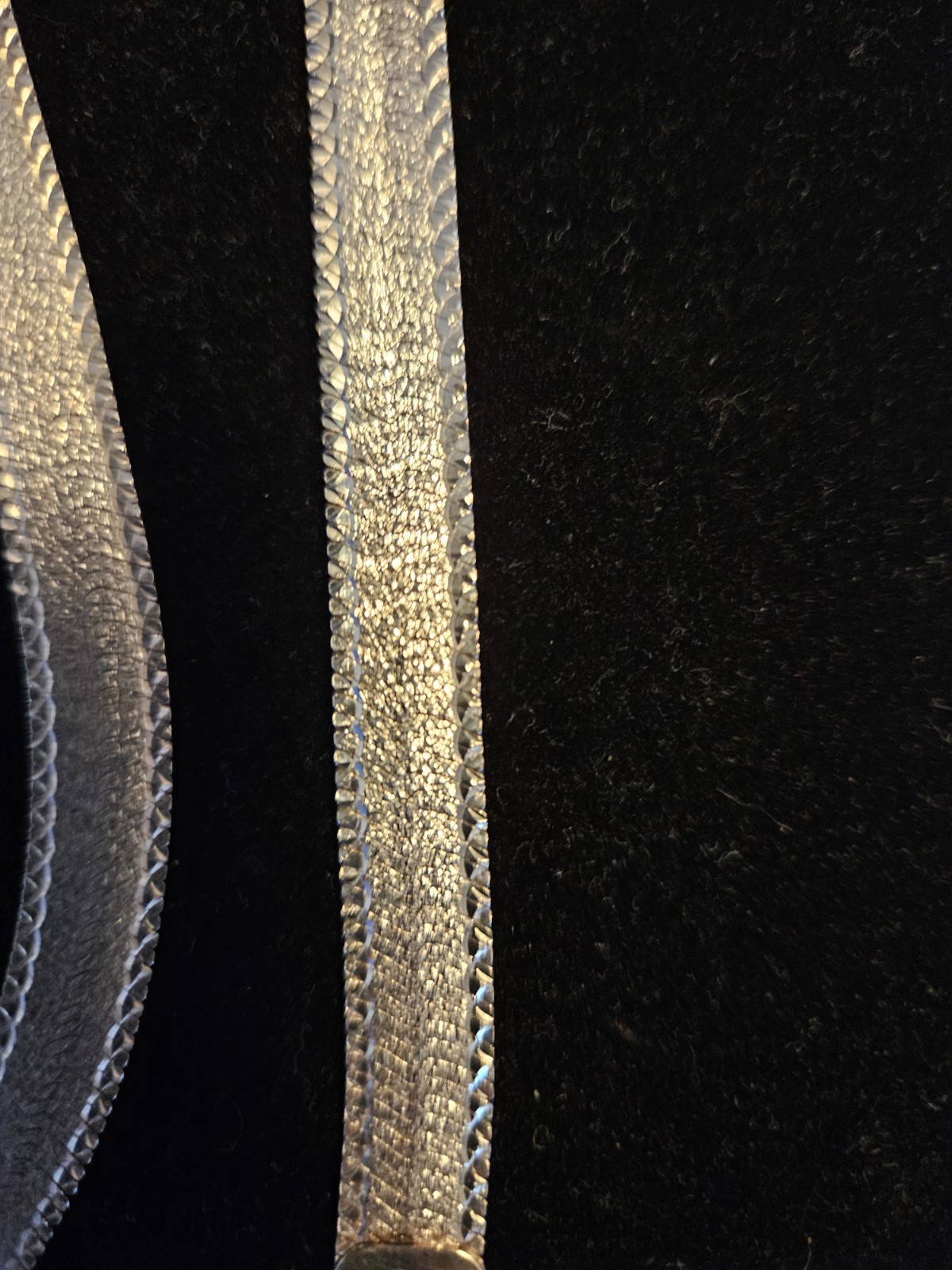 Vintage HERRINGBONE 925 STERLING SILVER NECKLACE 25gr & MATCHING BRACELET 14gr