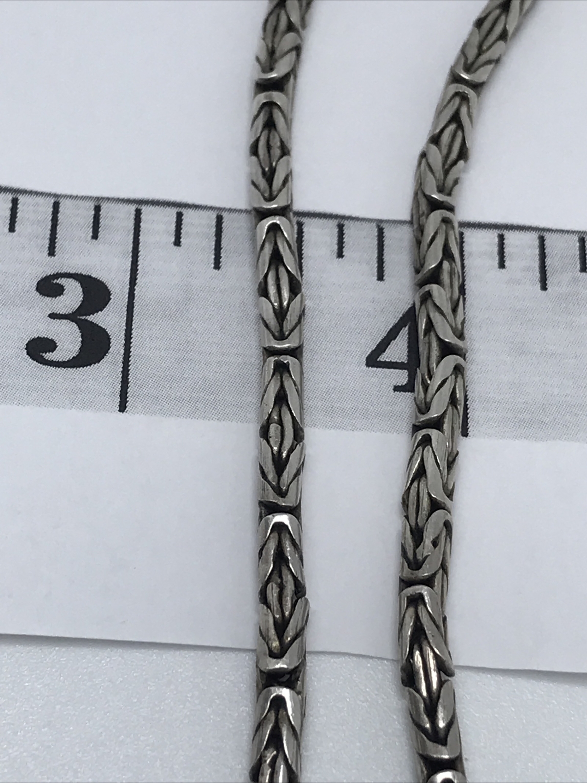 Vintage sterling silver byzantine necklace 28.5 Grams 15.5”