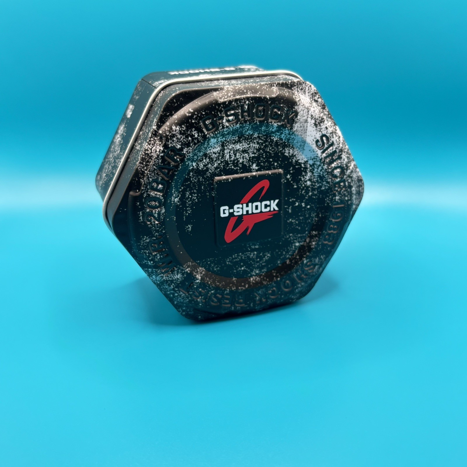 Custom GA-2100 Octagonal Watch Clear Case Sky Blue Dial Casio G-SHOCK Pool Blue