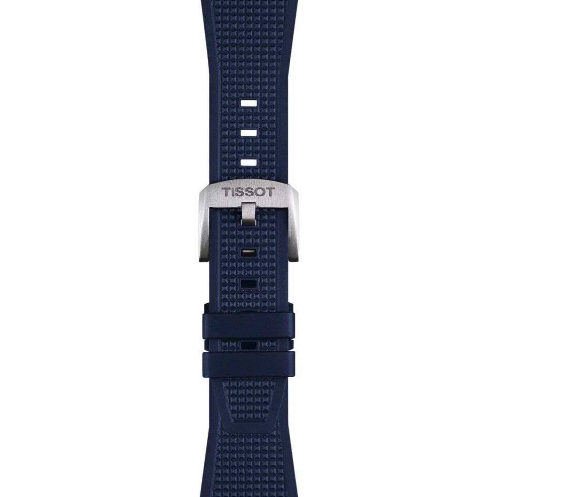 *BRAND NEW* Authentic Tissot PRX Dark Blue Rubber Watch Band Strap T852049050