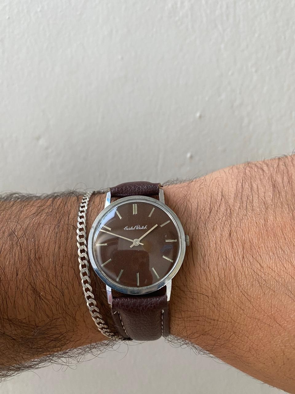 Vintage 1970s Men’s Cristal Watch Cal. 7010 17 Jewels Swiss Made 34mm Watch