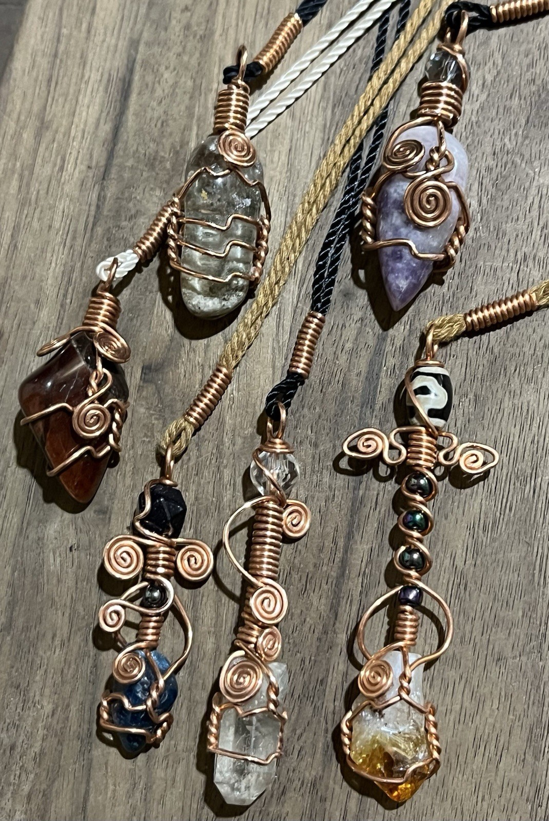 Wholesale Stone Pendants, Reseller Lot Pendants, Tigereye, Lepidolite, Crystals
