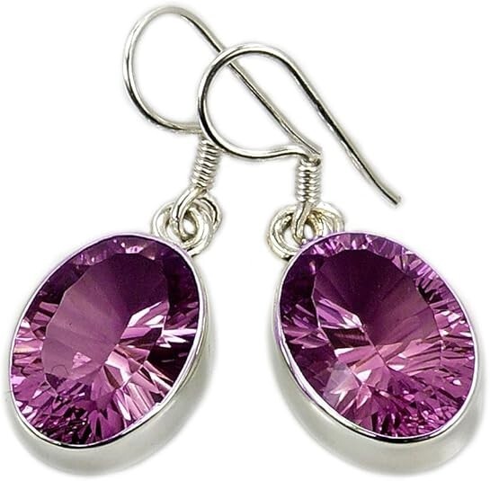 Reflections’ Color Change Green Purple Alexandrite Earrings 925 Sterling Silver