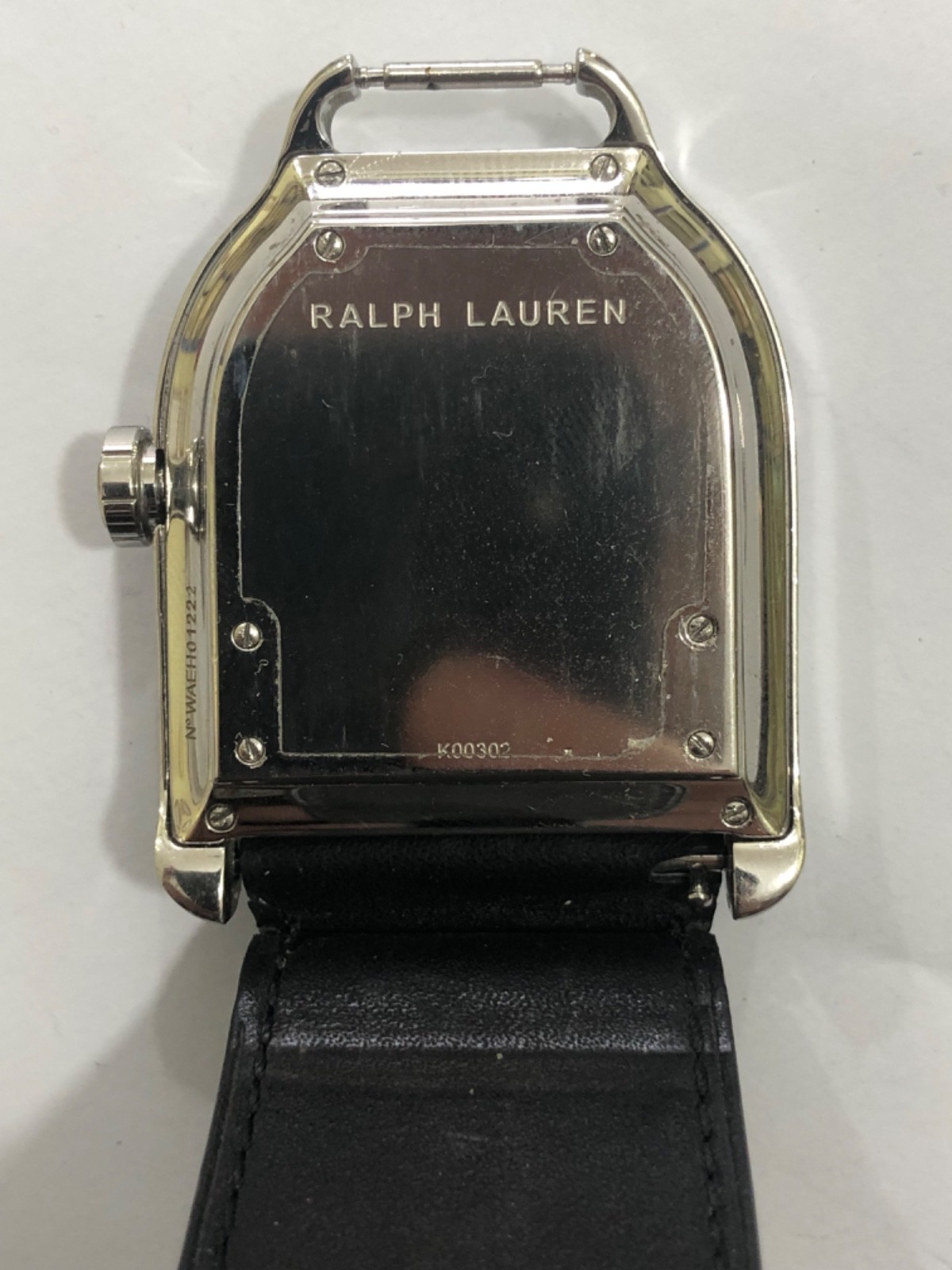Ralph Lauren Stirrup Large Model Mens Watch Cal RL300.1 Leather K00302 Swiss