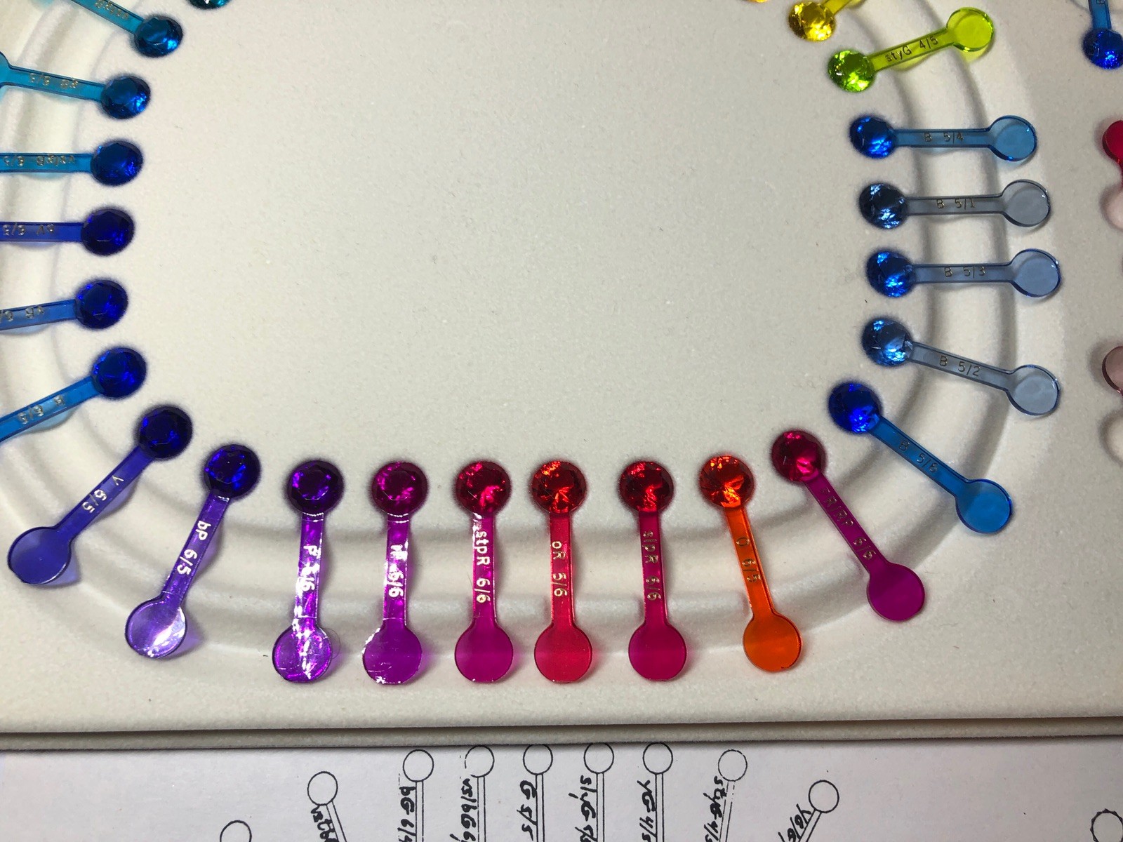 COMPLETE Pantone HUE WHEEL GIA Gem Set Instruments GEMSET Jewelry Makers Tool