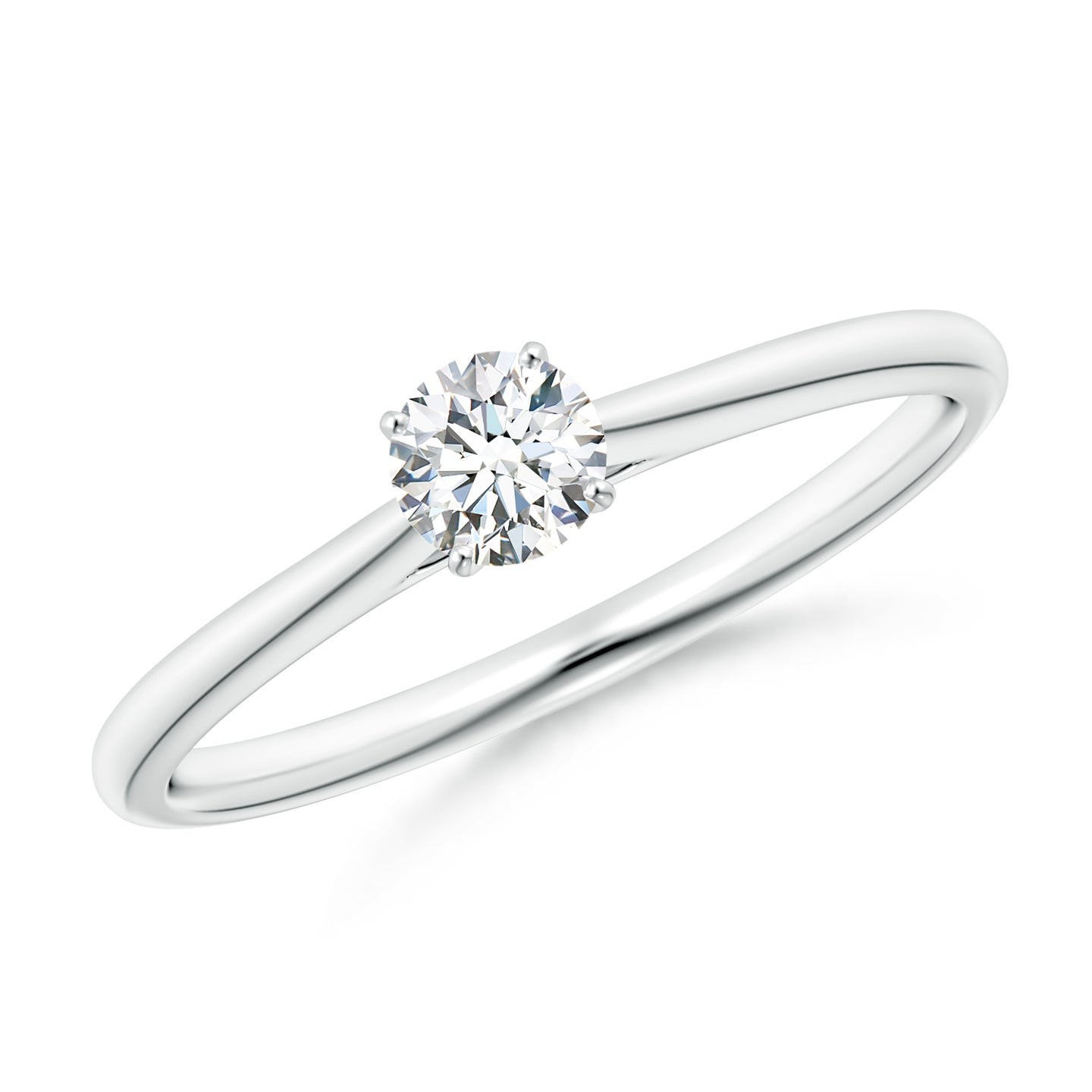 0.1CT Oval Cut Lab Created Diamond 14K FN Beautiful Engagement Ring