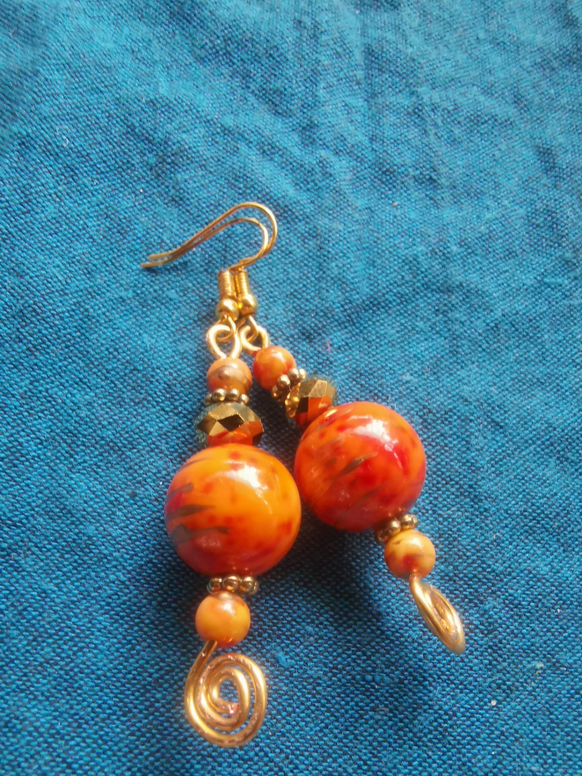 Handmade And Unique earrings, No Pair Is The Same, Wire And Beads Dangle Drop