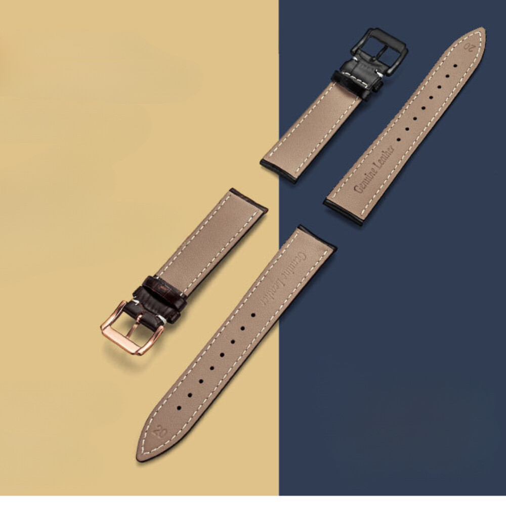 High Quality Calf Genuine Leather Watch Band Strap 12mm-24mm Universal with Box
