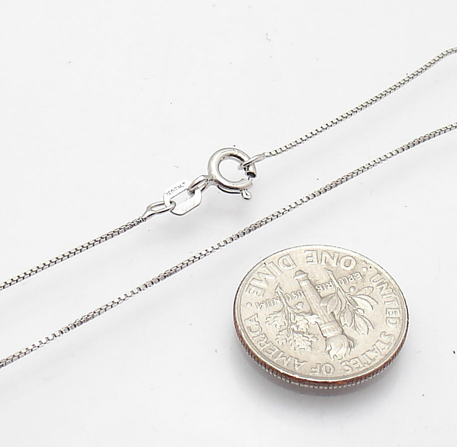 0.7mm Anti-Tarnish Solid Italian Box Chain Necklace REAL 925 Sterling Silver