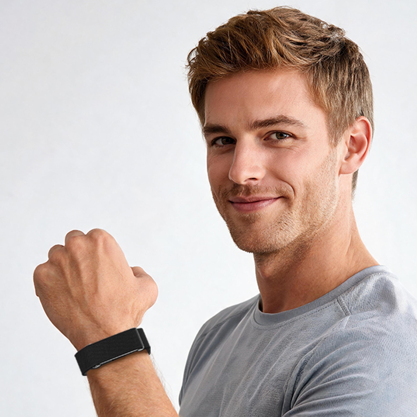 For Google Fitbit Air Magnetic Adjustable Elastic Nylon Loop Strap Bracelet Band