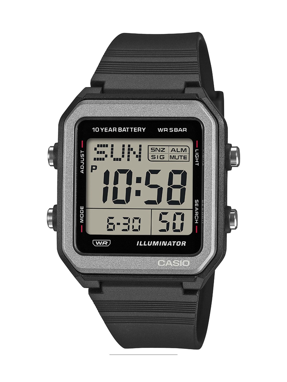 Casio W-221H-1AJF Mens Watch Retro Mid-Size 10 Year Battery