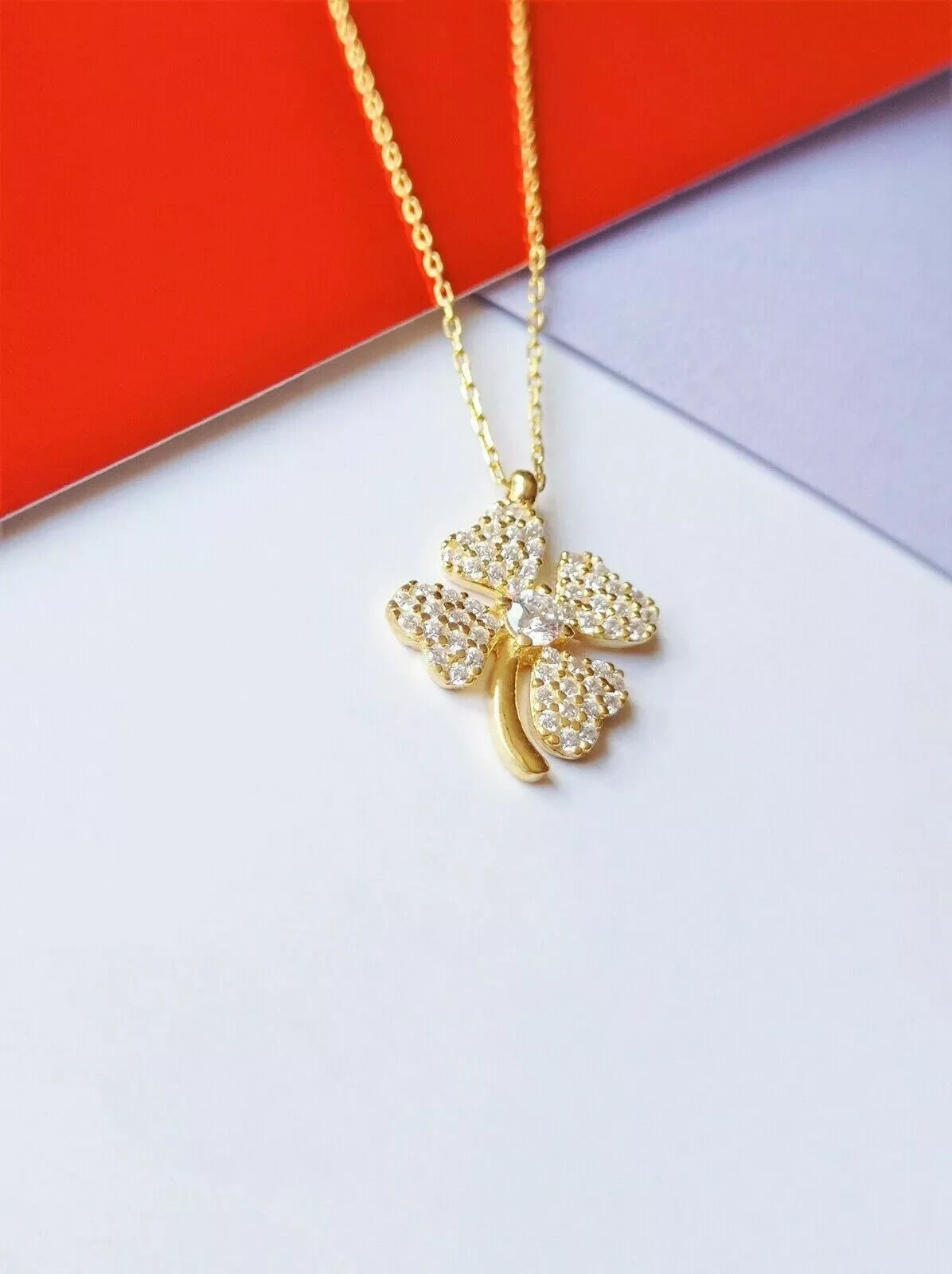 2Ct Round Cut VVS1 Diamond Women Flower Pendant 14K Yellow Gold Over Free Chain