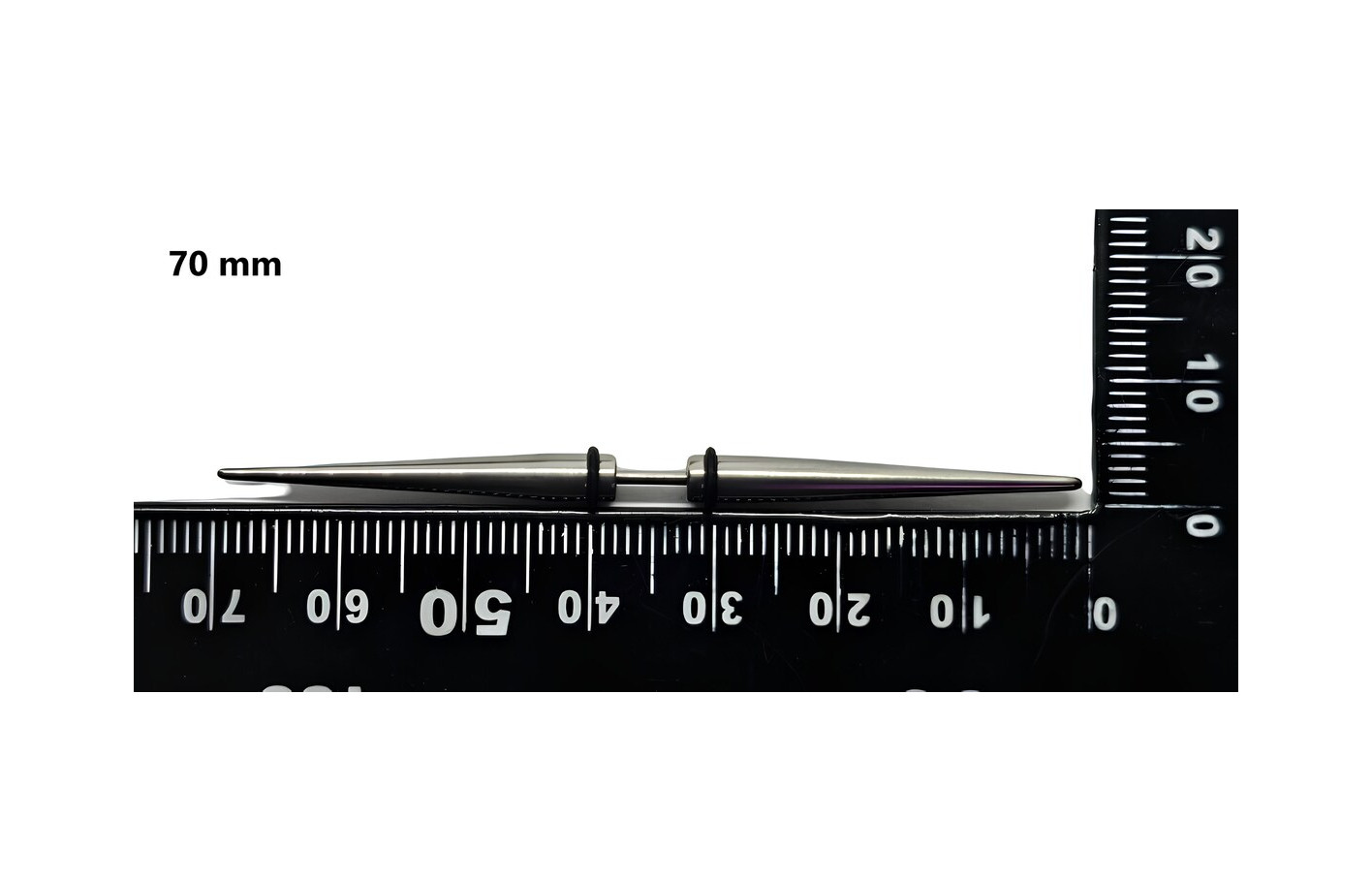 Double Spike Septum Xtra Large Bar Cone 16g (1.2mm) 70mm 316L Jewellery Piercing