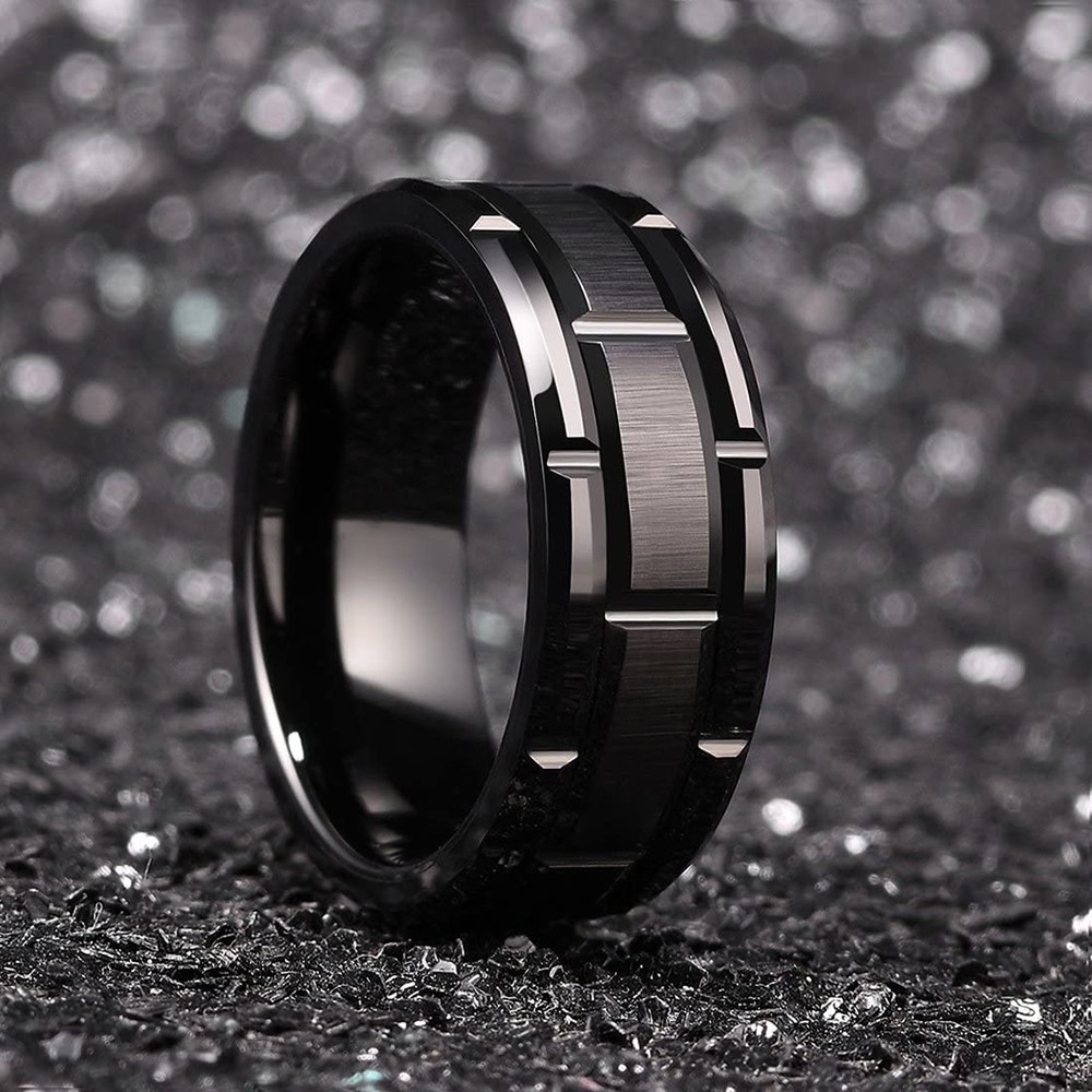 Tungsten Carbide Wedding Band Ring Brushed Silver Mens Jewelry Size 5-17 + Half