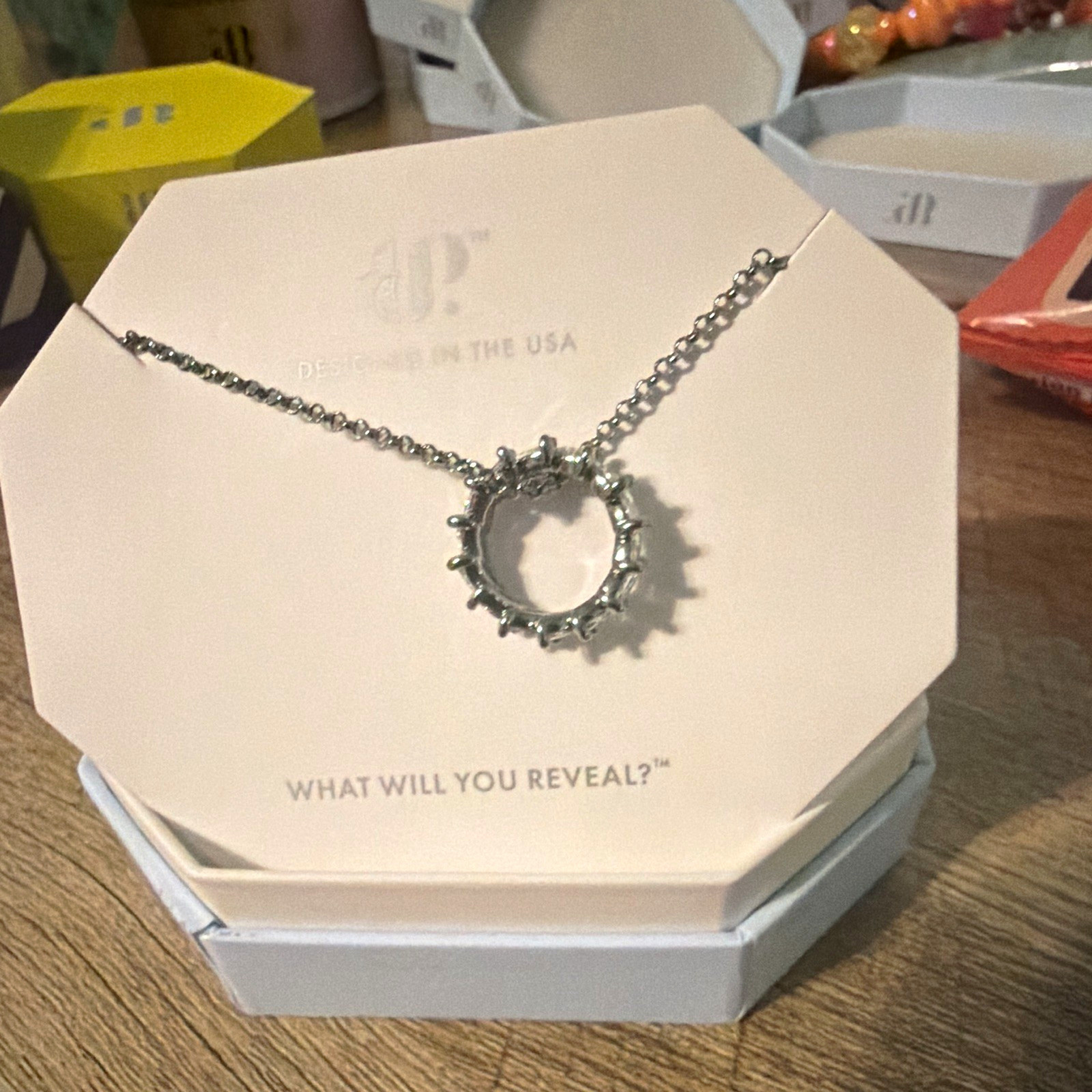BP OG “Stunning Details” NK75064 Necklace White CZ on Hematite Plating 18″
