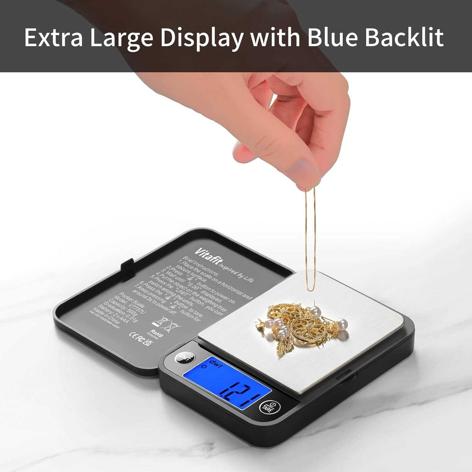 High Precision 500g Digital Scale – Perfect for Kitchen, Coffee, and Jewelry Use