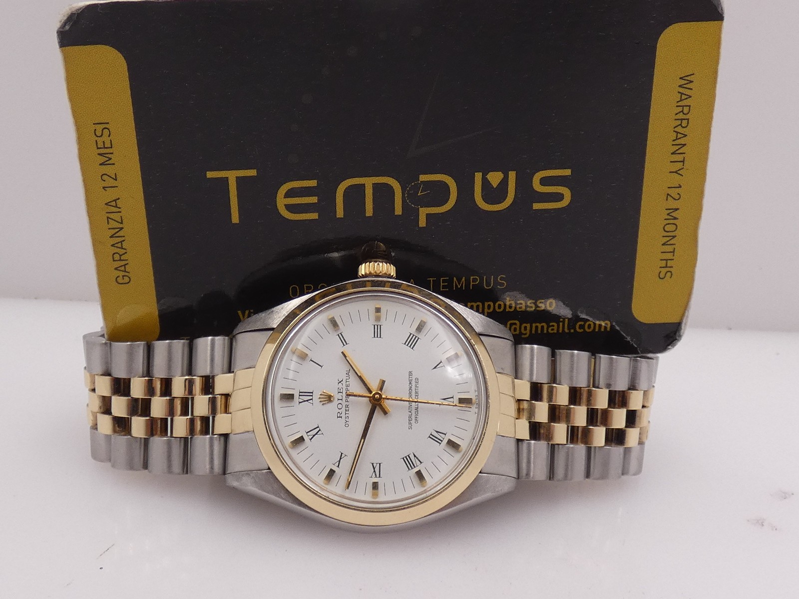 ROLEX OYSTER PERPETUAL RARE 1002 18Kt GOLD&STEEL ‘1977 SERVICED AUTOMATIC WATCH