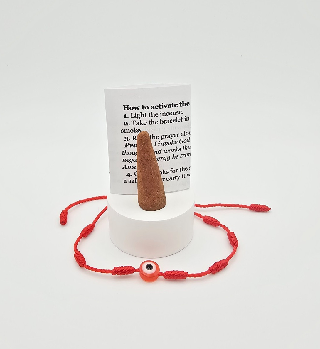 Bracelet Evil Eye 7 Knots -Pulsera ojo turco Rojo ajustable Good Luck Protection