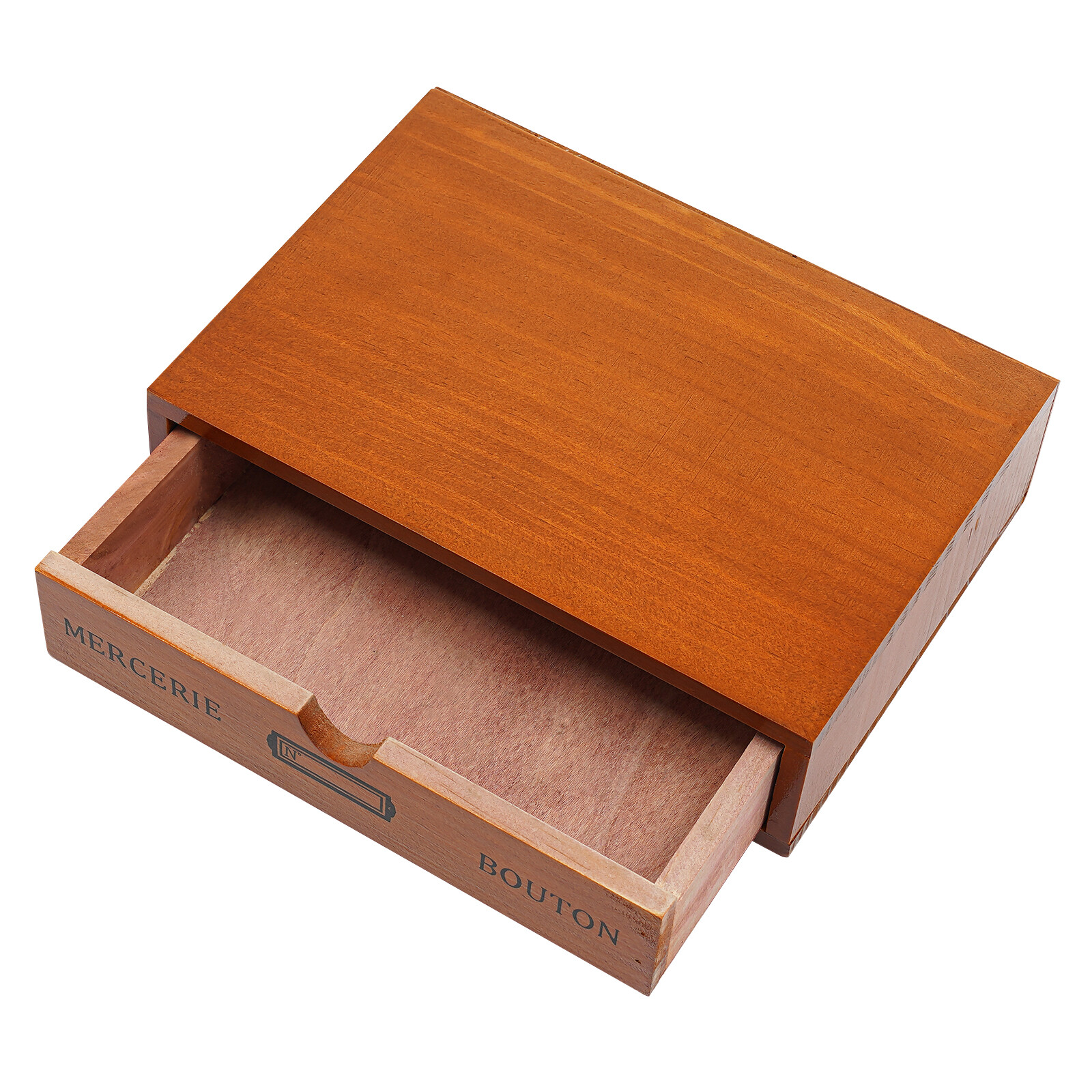 Single-Drawer Storage Box, Wooden Desktop Jewelry Organizer, Desktop Drawer Box