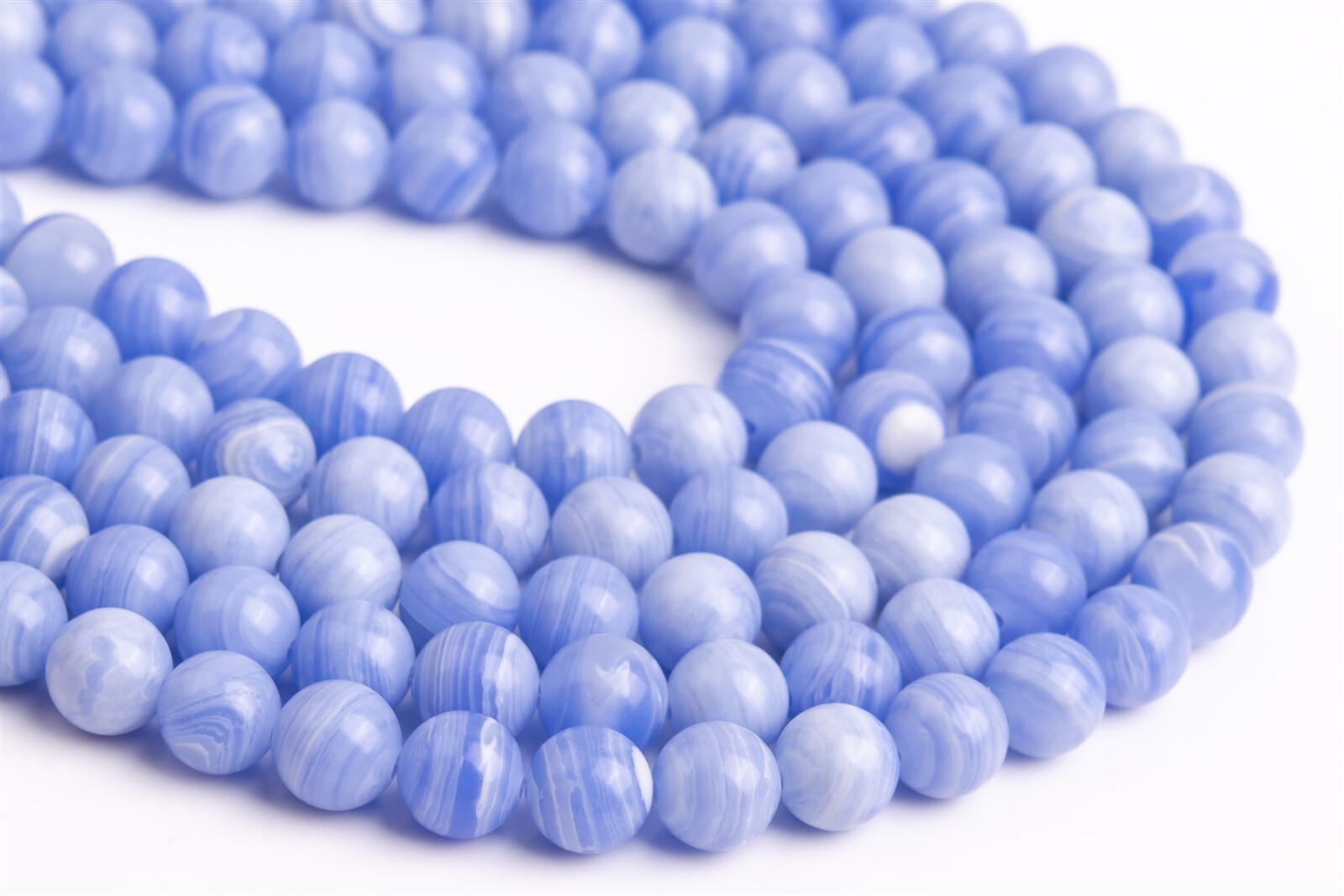 Purple Blue Lace Stone Beads Round Loose Beads 6/8/10MM