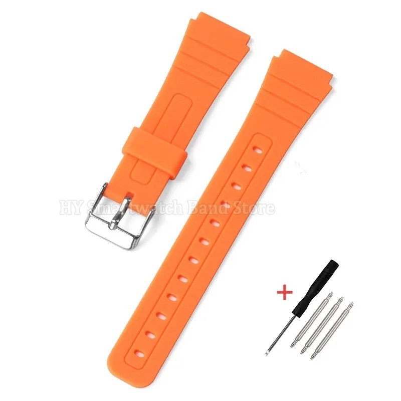 18mm Silicone Soft Watch Strap for Casio F91W F105/108 A158/168 W800H SGW400 AE1