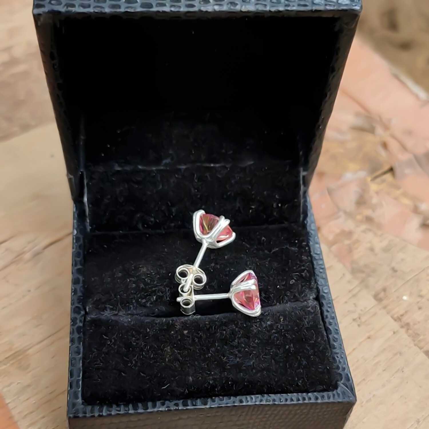 2.00 Ct Certified Pink Diamond Solitaire Stud Earrings with Great Sparkle