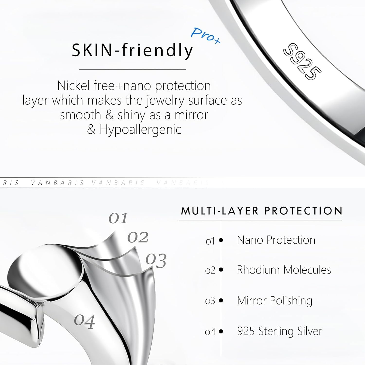 3 Pcs Necklace Extender Sterling Silver Chain Extenders for Necklaces Bracelets