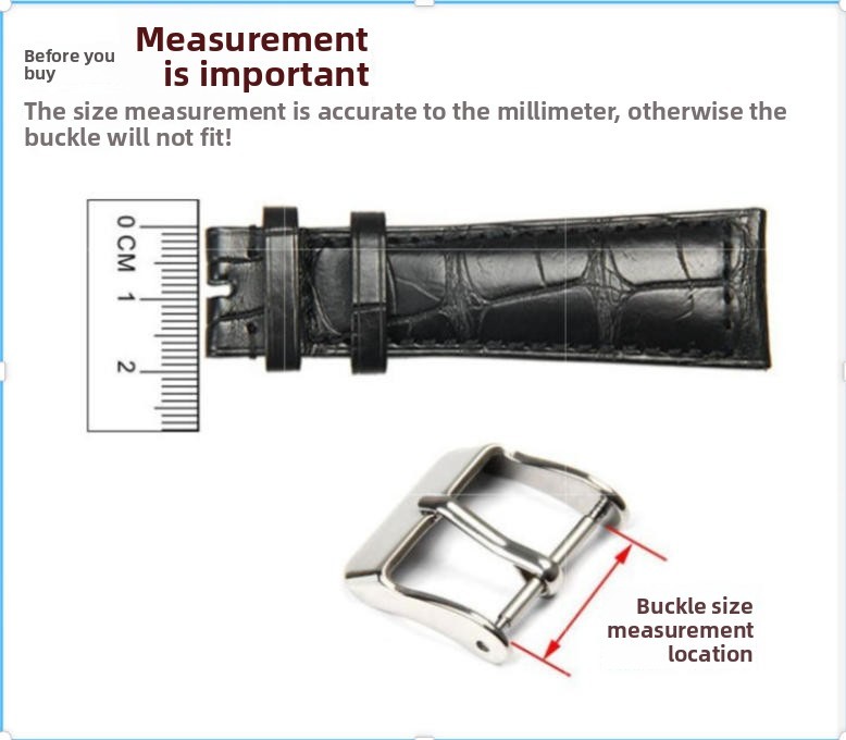 Quality Solid Stainless Steel Watch Buckle Rubber Strap Metal Pin Clasp 18mm