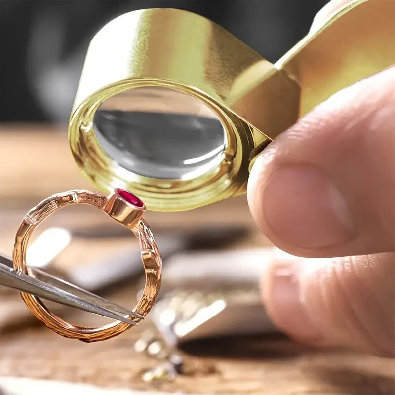30X Jewelers Loupe Magnifier Pocket Magnifying Glass Coin Jewelry Loop Eye