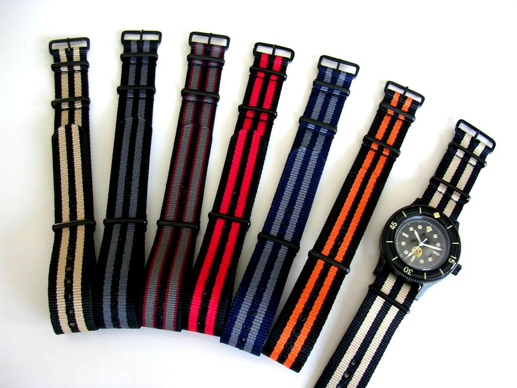 NATO G10 ® Premium Ballistic nylon PVD Military watch band strap Bond IW SUISSE