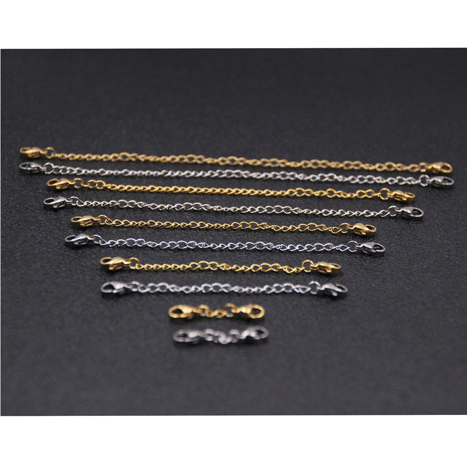 Stainless Steel Necklace Bracelet Extension Extender Chain Jewelry 3″ or 6″