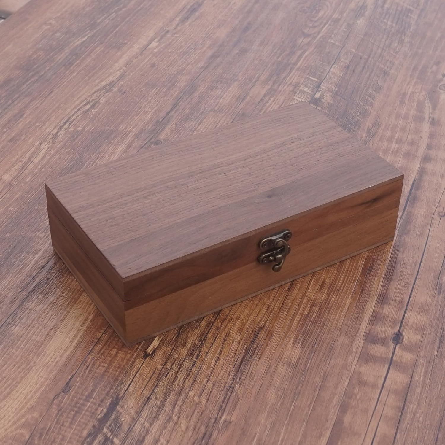 Walnut Handmade Walnut Partition Wooden Box for Keepsakes, Photos