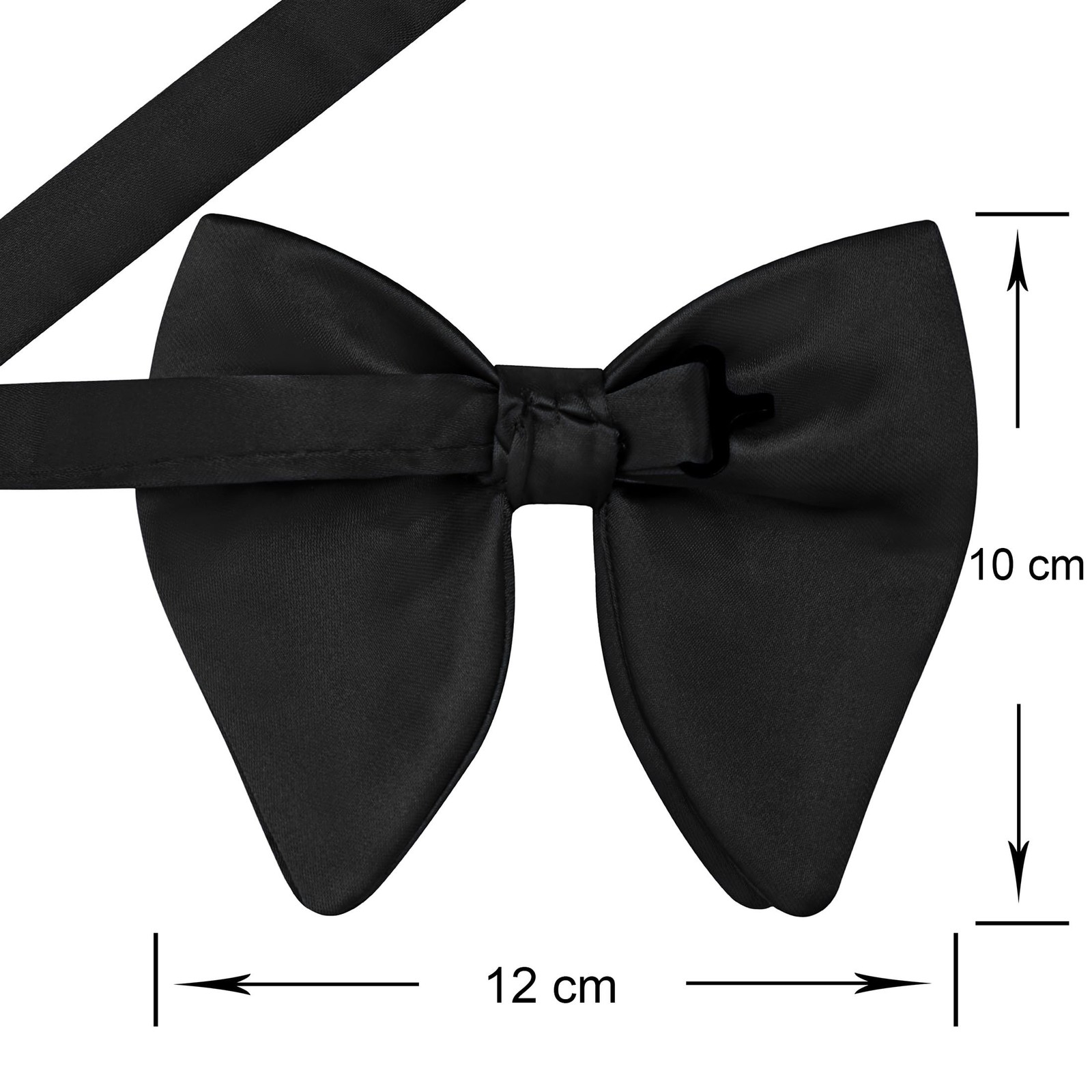 Branduce Solid Color Oversize Pre-tied Bow Tie Quality Adjustable Tuxedo Bowt…
