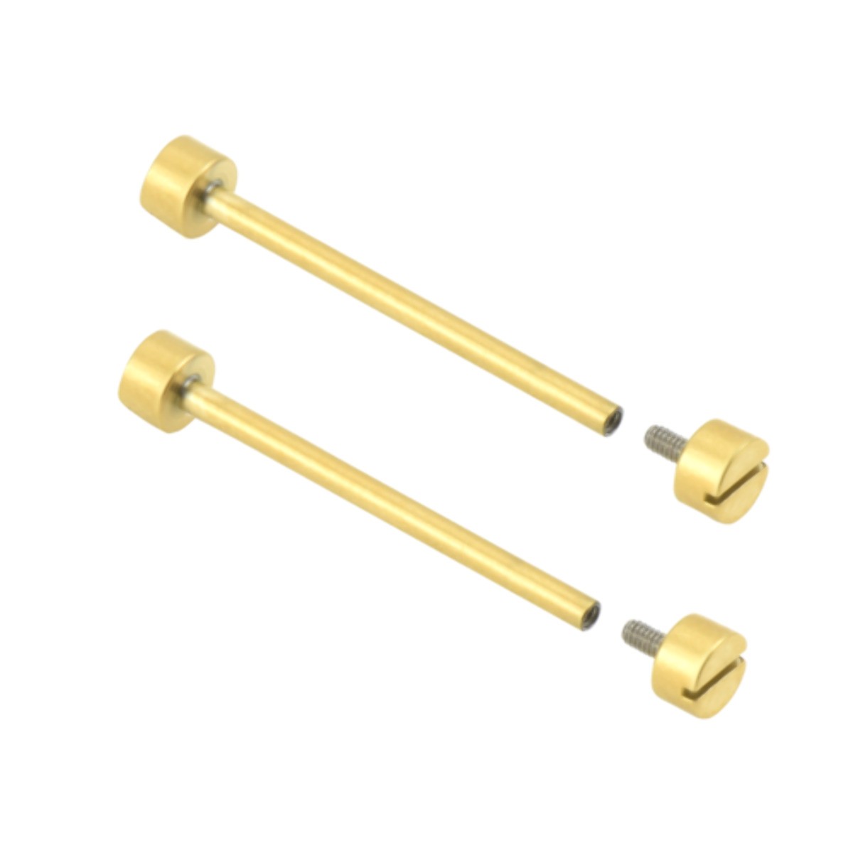 2-30MM REPLACEMENT TUBE & SCREW PIN FOR INVICTA WATCH STRAP BAND LUG YELLOW GOLD
