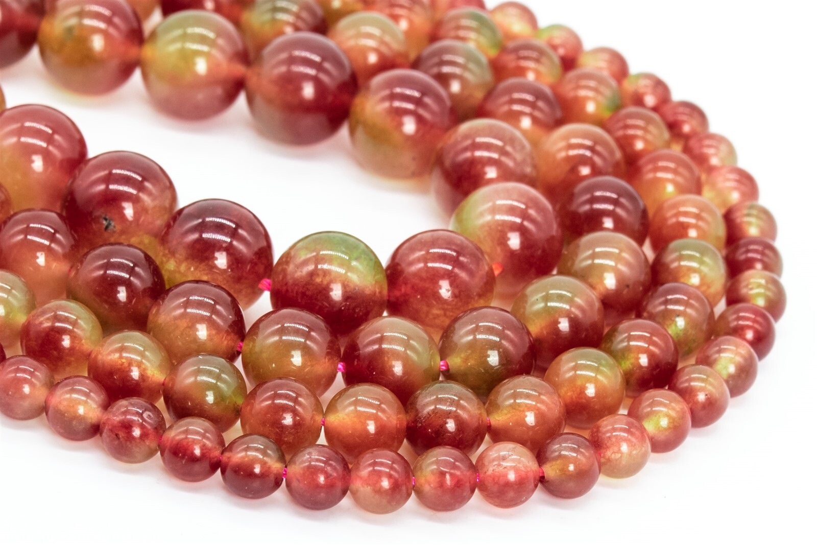 Watermelon Malaysian Jade Beads Grade AAA Round Loose Beads 6/8/10/12MM