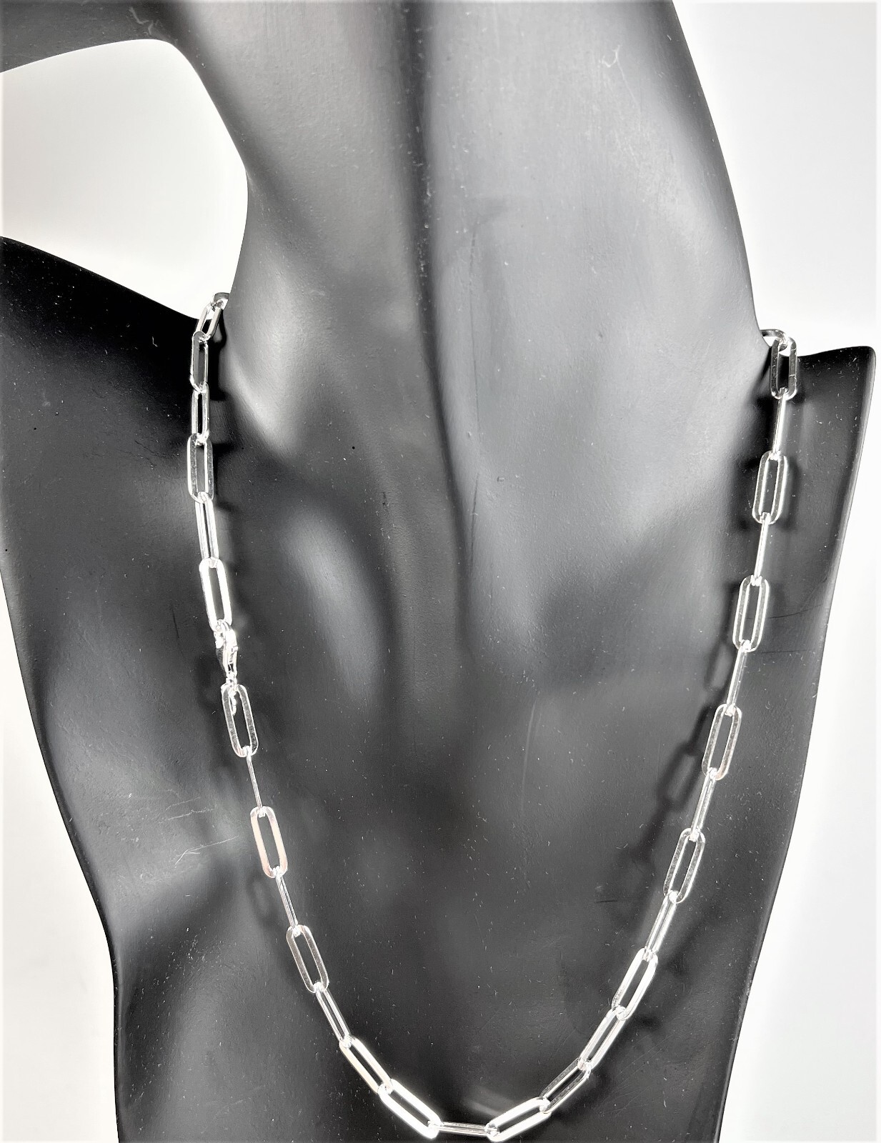 Clip Chain. 4 by 14mm Thick. Pure .925 Sterling Silver. 18,20,22,24 Inches.