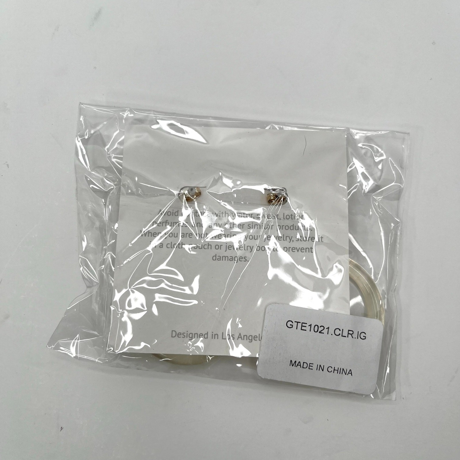 Ettika Gold Clear Acrylic Hoop Earrings GTE1021 NWT Revolve Statement Dangle