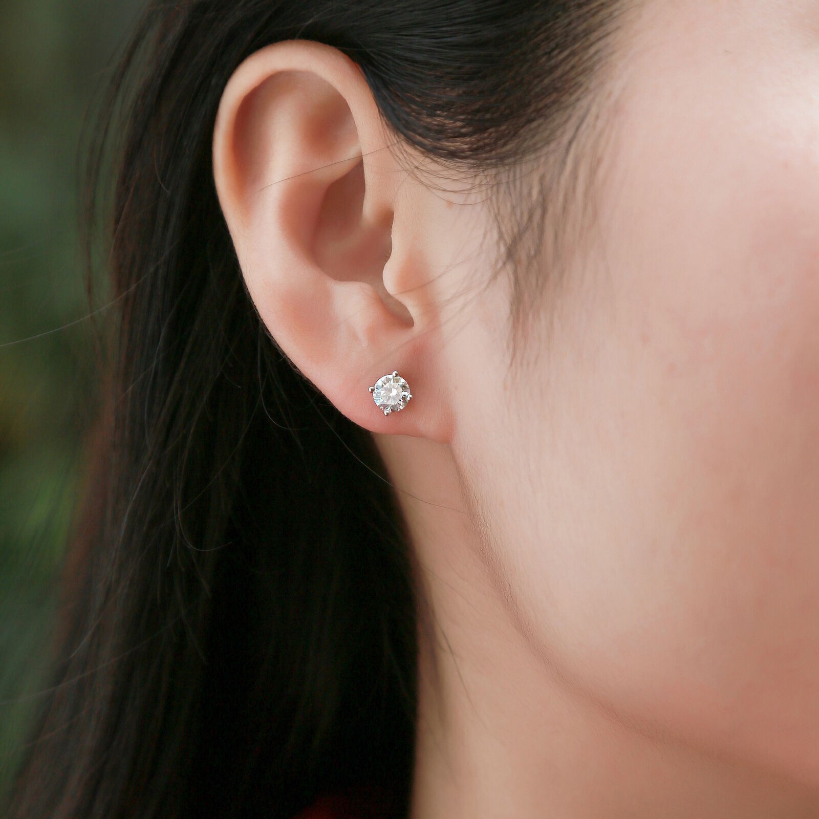 GRA Certified D Color VVS1 Moissanite Stud Earrings Women 925 STERLING SILVER