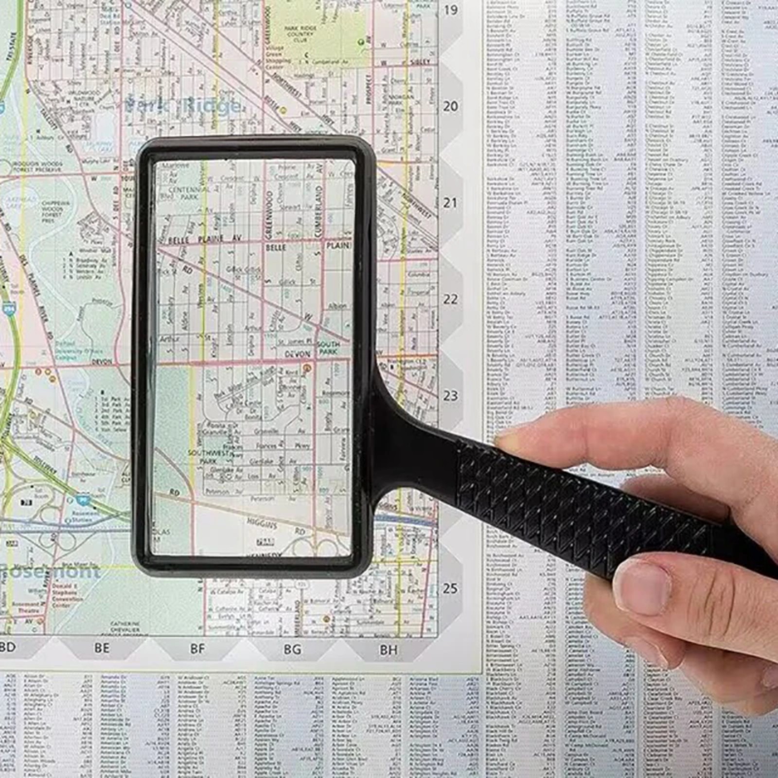 Handheld Rectangular 3X Magnifier Magnifying Glass Loupe For Reading Jewelry US