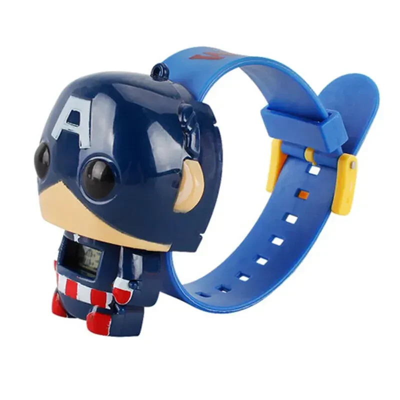 Superhero Comic Kids Digital Wrist Watch Boys Girls Toy Gift Cartoon Adjustable