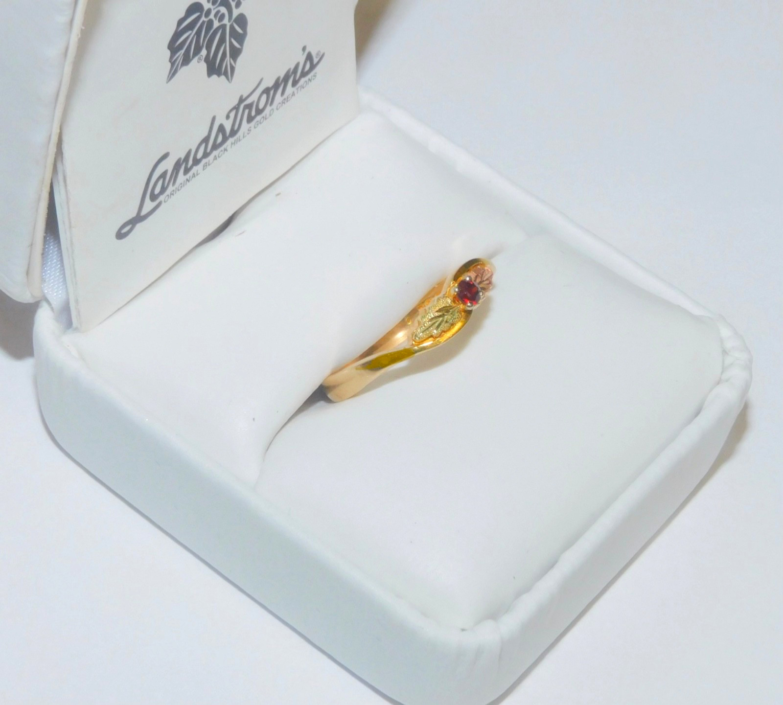 Black Hills Gold 10k Ruby Slim Band Ring Size 6 1/2