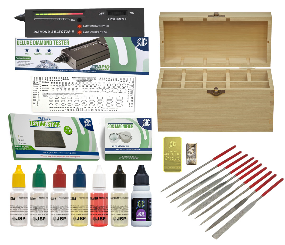 Gold Silver Platinum Jewelry Metal Test Kit 10K 14K 18K 24K Diamond Tester Acid