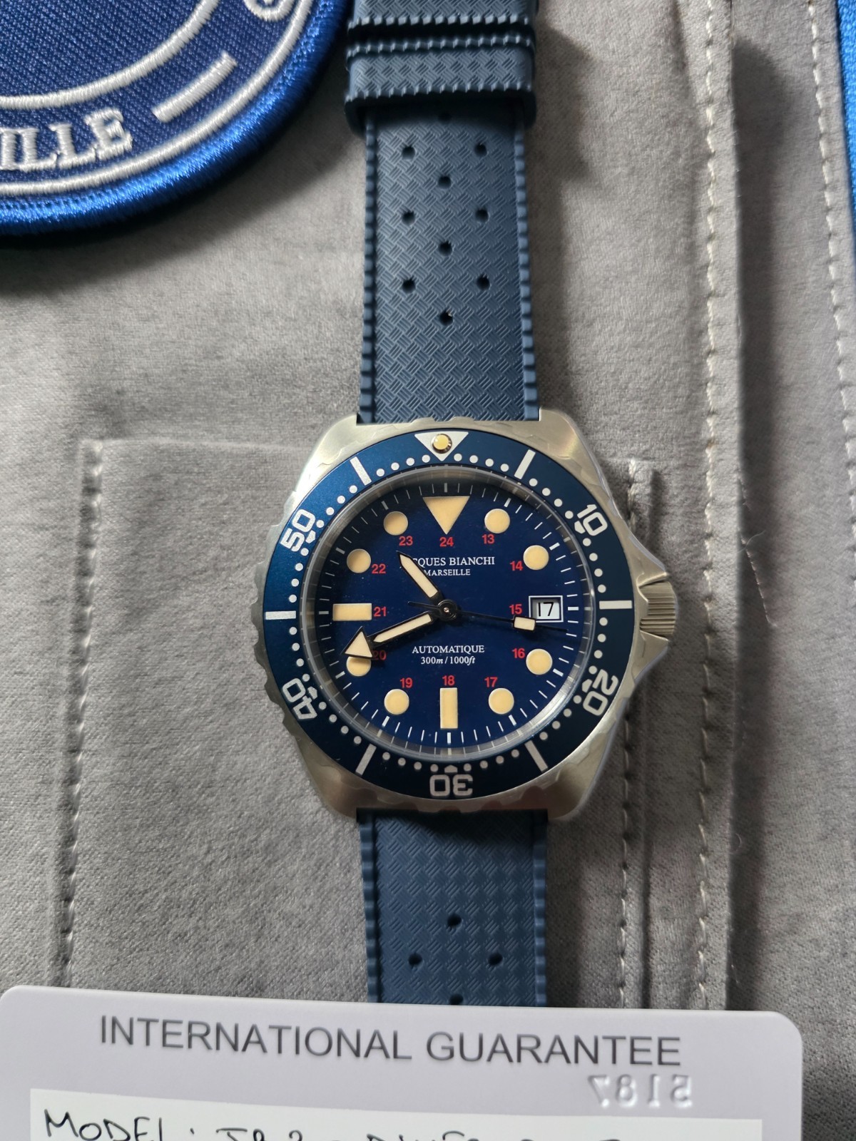 Jaques Bianchi jb300 blue diver limited edition