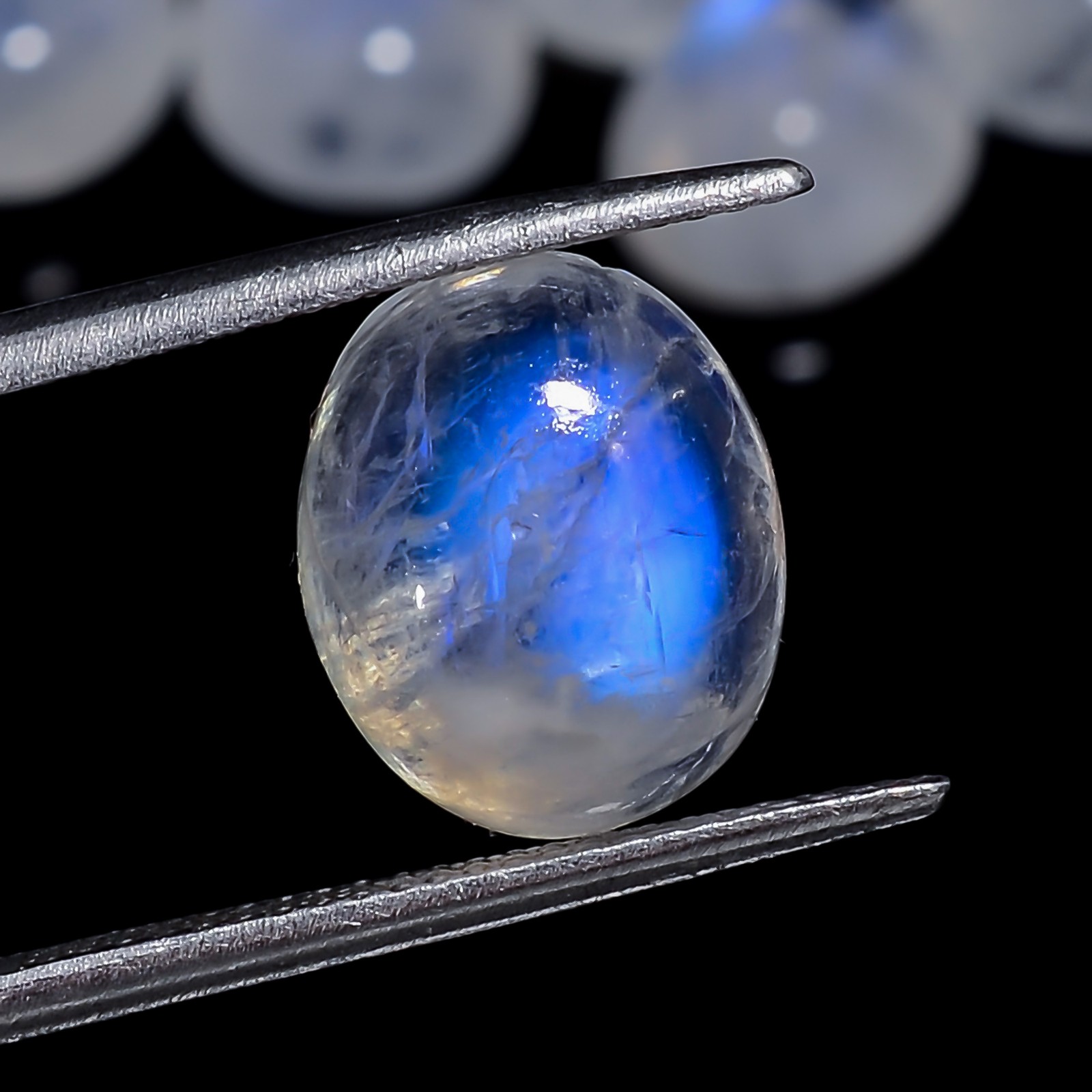 Natural Rainbow Moonstone Oval Cabochon Gemstone Lot 20 Ct 12X10X5 mm GCL-7