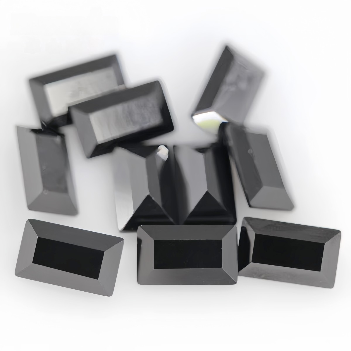 Small Size Rectangle Faceted Natural Black Spinel Ideal for Wax Casting