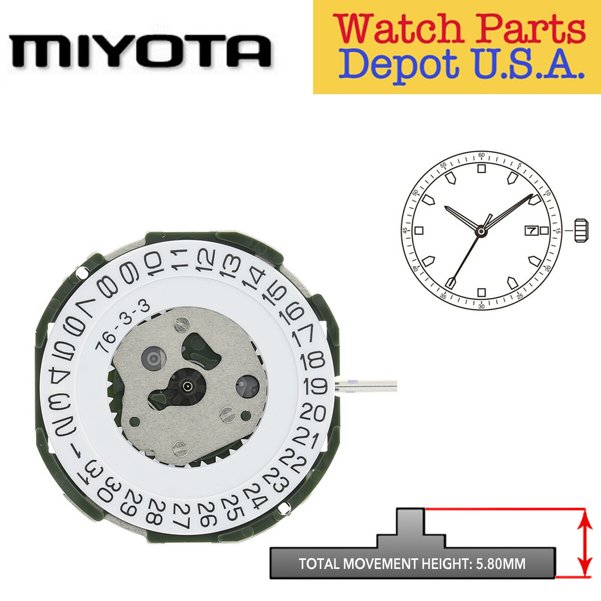 Original Miyota 2115 Japan Quartz Movement (Multiple Variations) NEW!