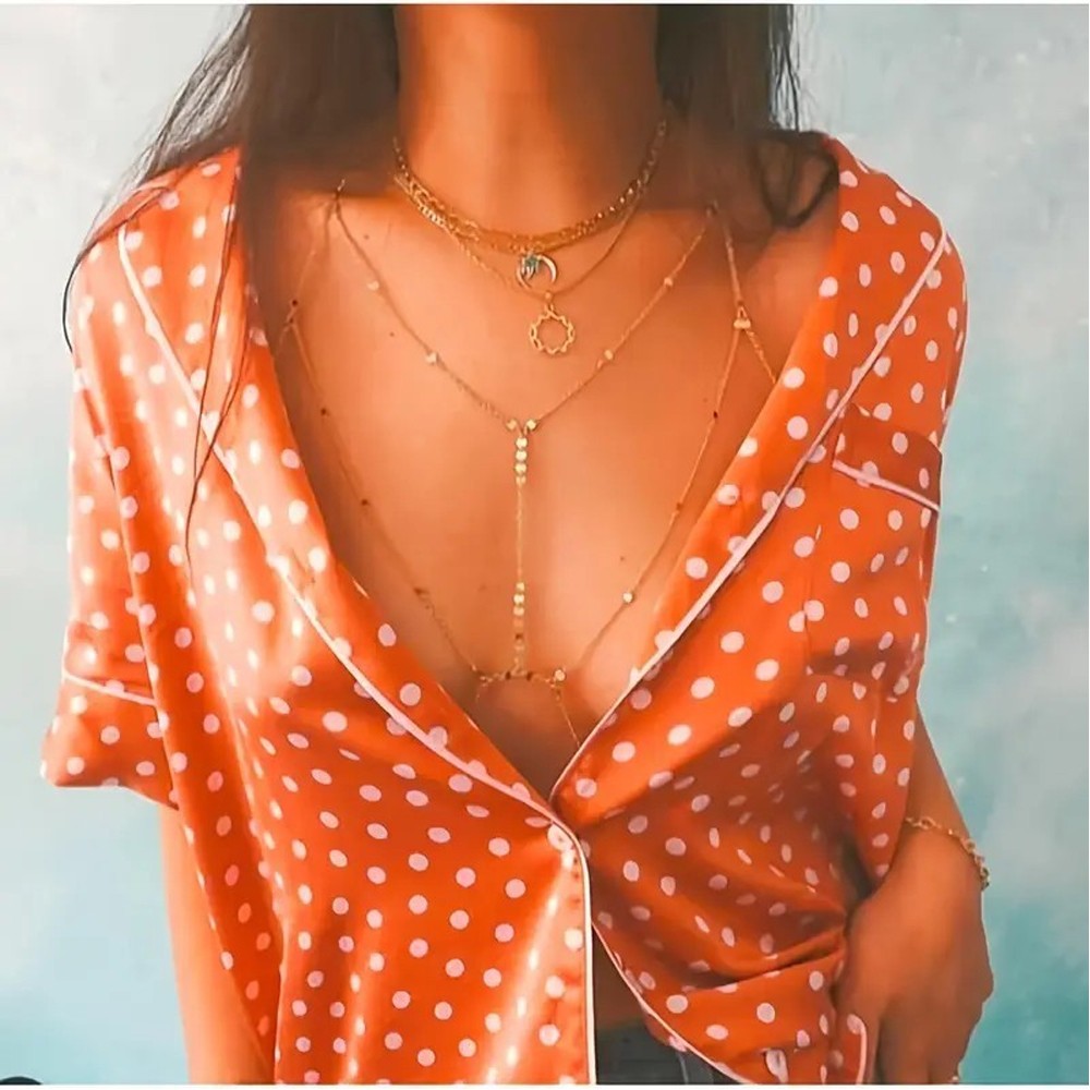 Sexy Body Chain for Women, Layered Bikini Waist Summer Beach Jewelry Gold/Sliver