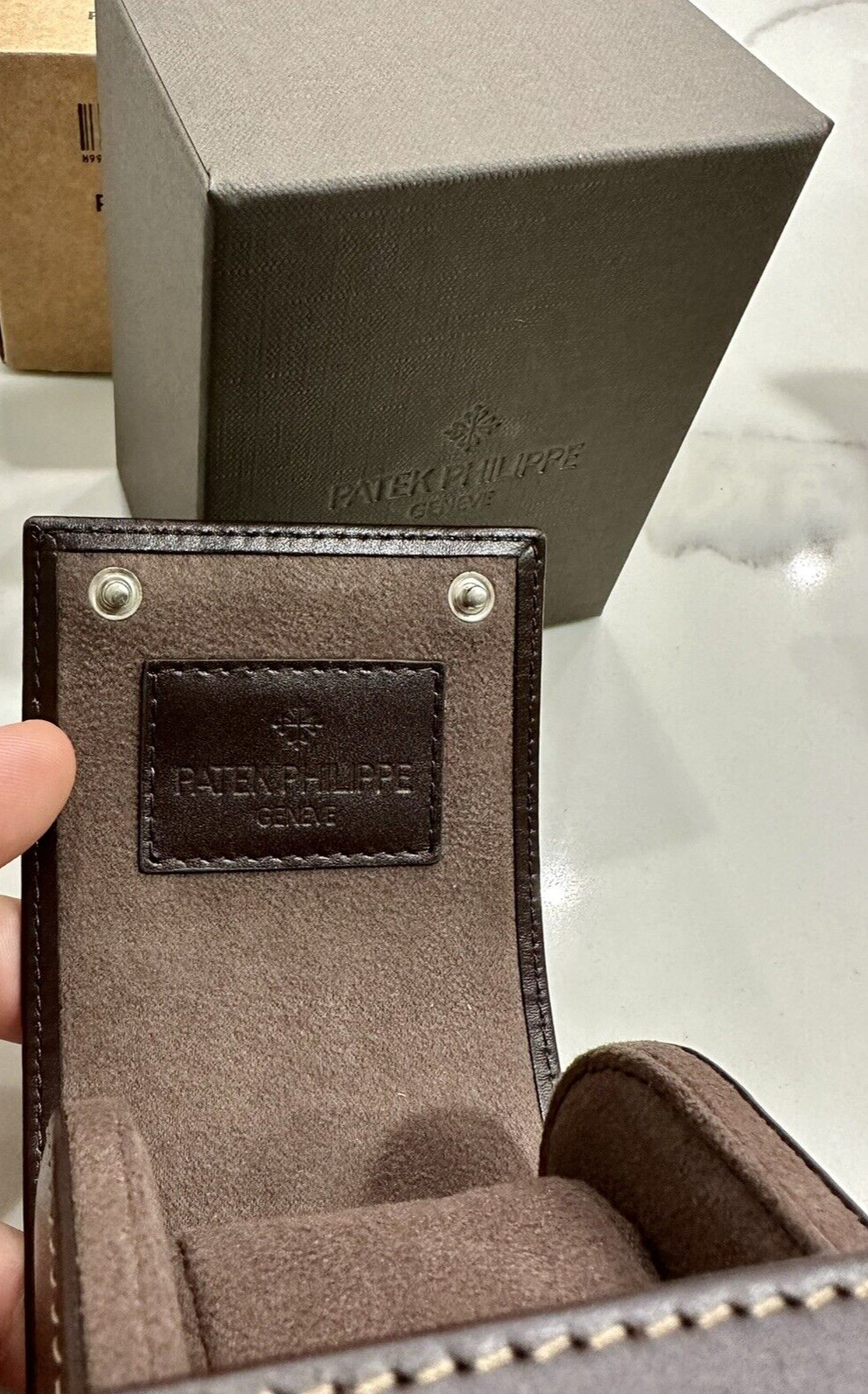 100% Authentic Patek Philippe Watch Travel Leather Case Pouch H997.Travel *NEW