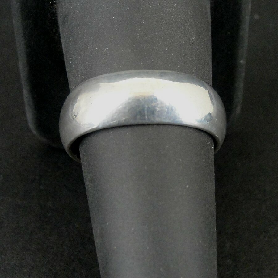 Ring Silver Band Smooth Texture Sleek Sterling 925 Size 8 1/2 wider Band Ring