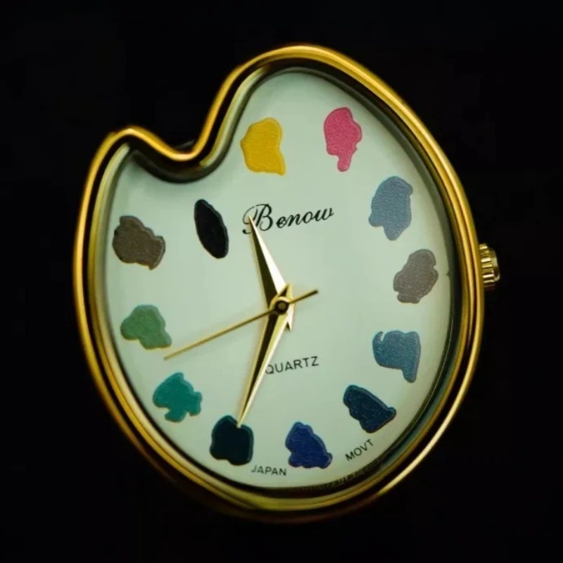 Y2K Paint Board Art Women Watch Student Vintage Retro Quartz Wristwatch Gift